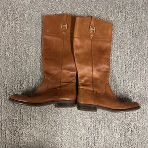 Brown Leather Knee-High Boots